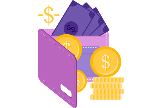 Money wallet  Illustration