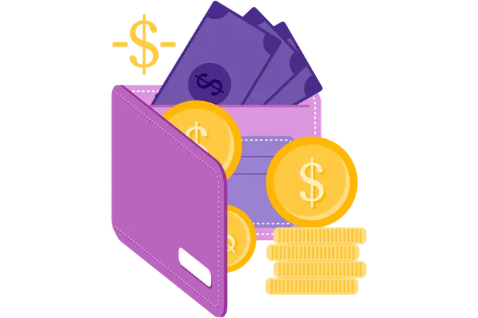 Money wallet  Illustration