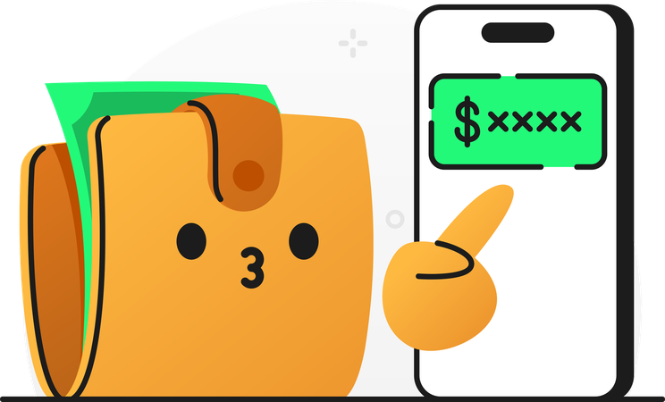 Money wallet password  Illustration