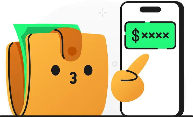 Money wallet password  Illustration
