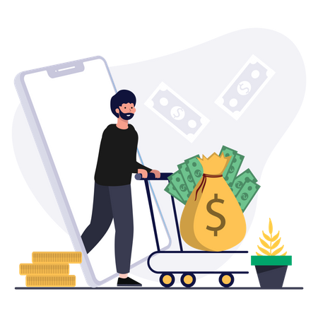 Money Withdraw  Illustration