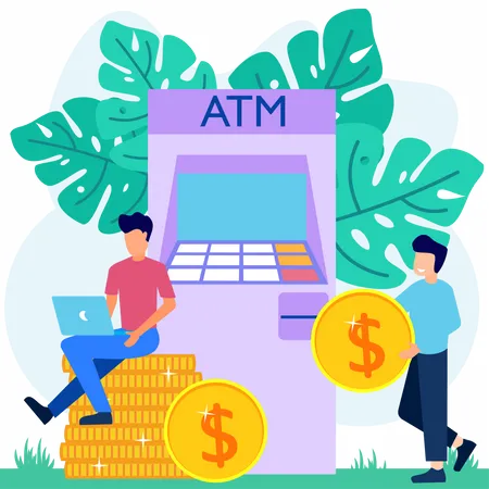 Money withdrawal  Illustration