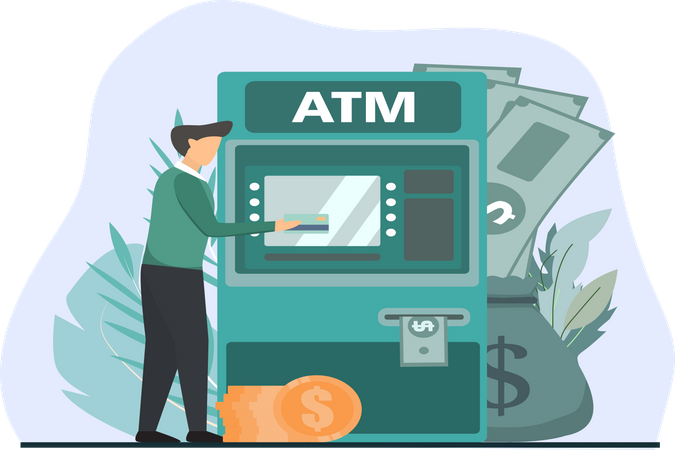 Money withdrawal  Illustration