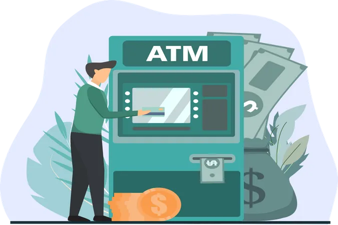 Money withdrawal  Illustration