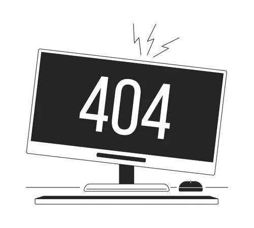 Mensagem flash do monitor 404 quebrado  Ilustração