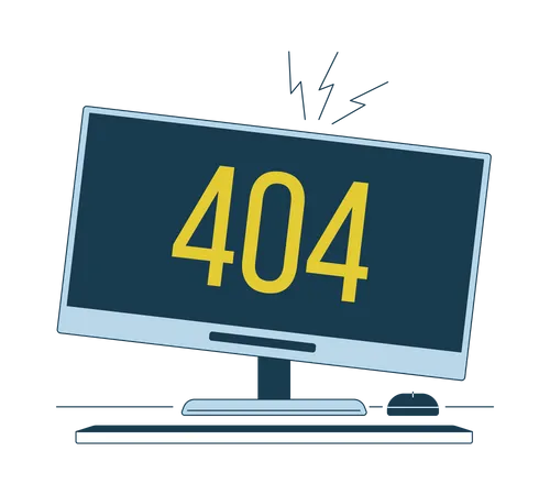 Mensaje flash 404 del monitor roto  Ilustración
