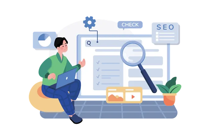 Monitoramento de SEO  Ilustração