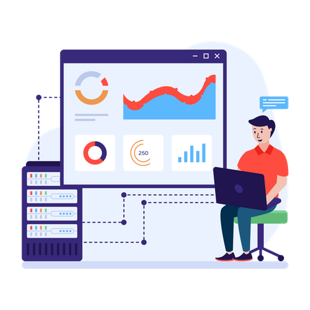 Monitoramento de tráfego da web  Ilustração