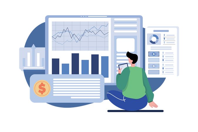 Monitoreo financiero  Ilustración