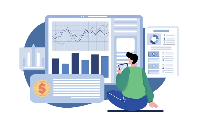 Monitoreo financiero  Ilustración