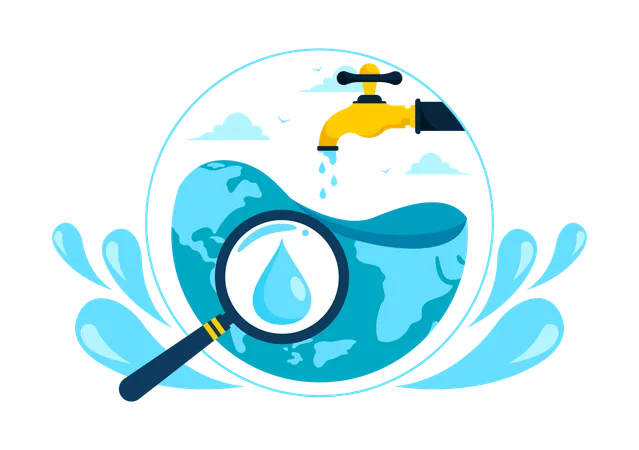 Monitoreo mundial del agua  Ilustración