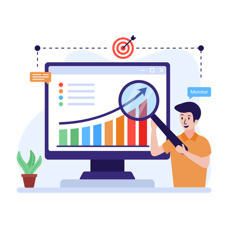 Monitoreo web  Ilustración