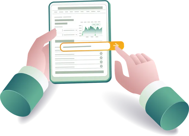 Monitoring business data analysis  Illustration