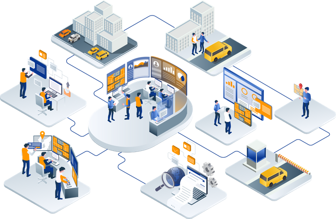 Monitoring radar for drivers online  Illustration