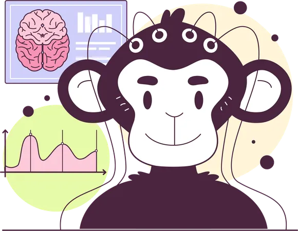 Monkey brain analysis  Ilustração