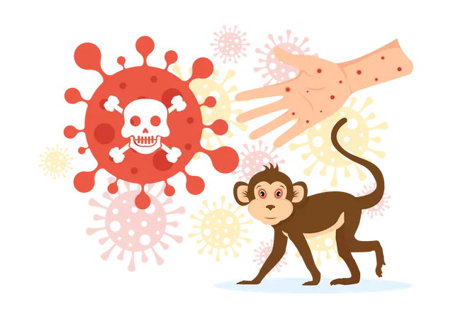 Monkeypox Outbreak  Illustration