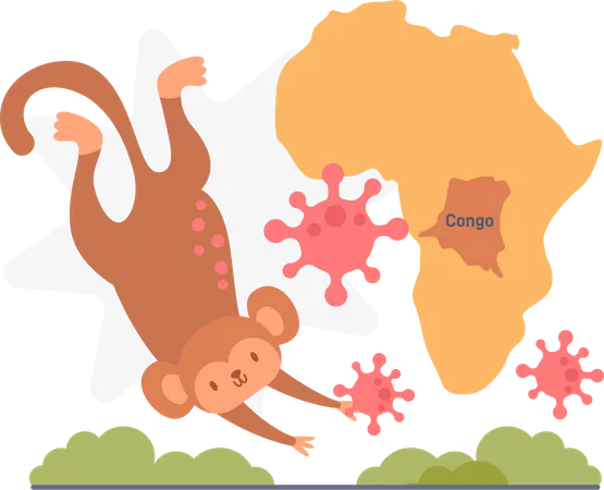 Monkeypox Outbreak  Illustration