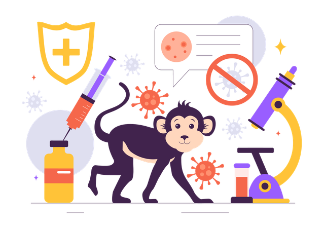 Monkeypox Outbreak  Illustration