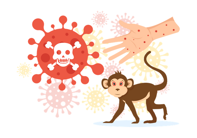 Monkeypox Outbreak  イラスト