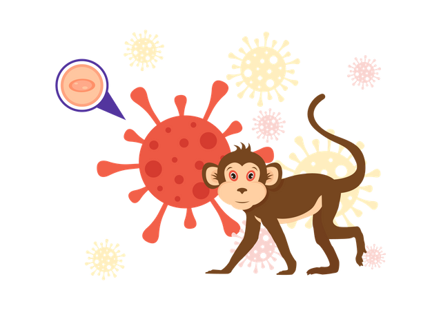 Monkeypox Outbreak  イラスト