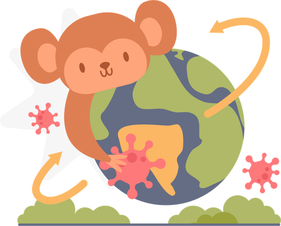 Monkeypox Outbreak  イラスト