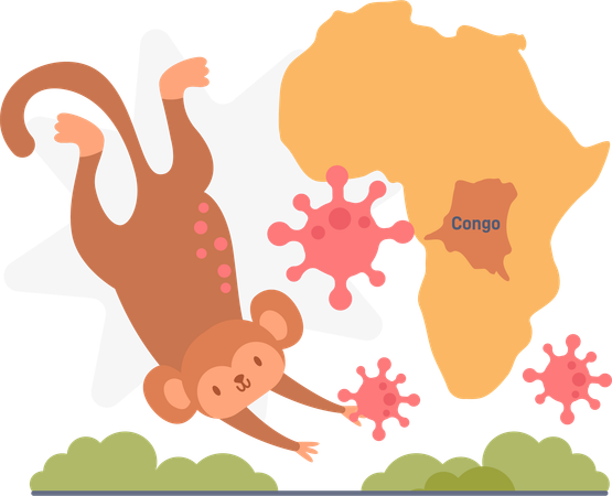 Monkeypox Outbreak  イラスト