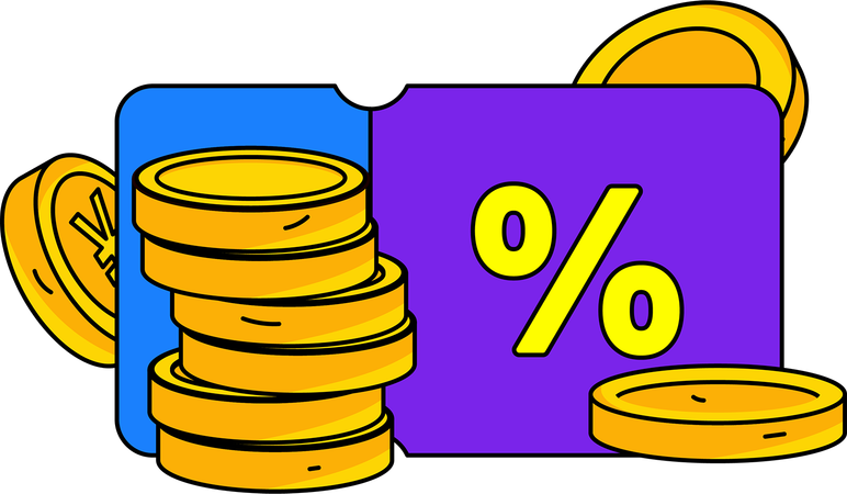 Pièces de monnaie gagnées  Illustration