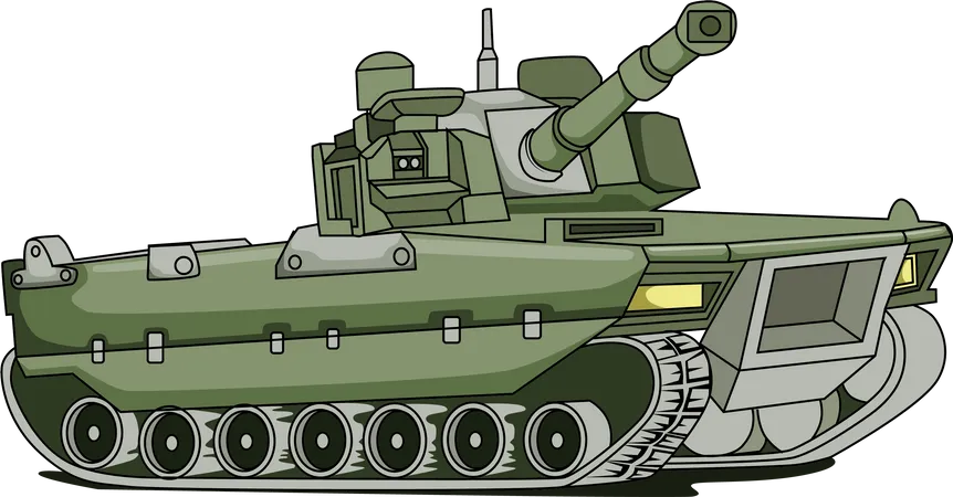 Monster Tank Vector Illustration 일러스트레이션