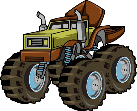 Monstertruck Auto  Illustration