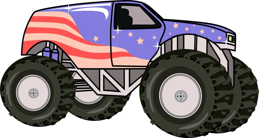 Monstertruck Auto  Illustration