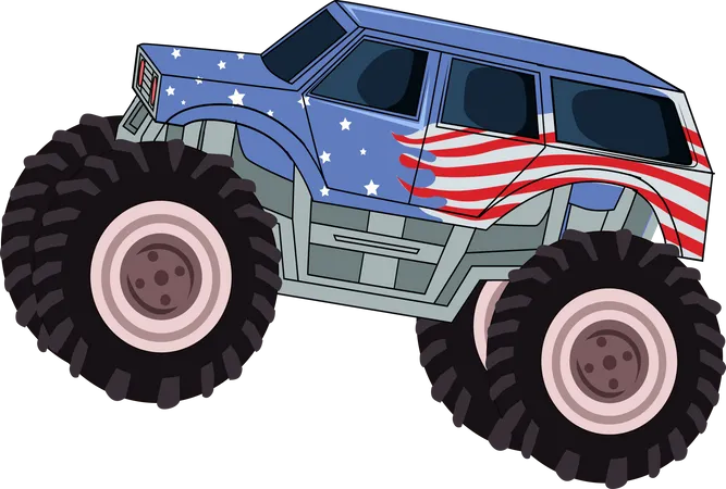 Monstertruck Auto  Illustration