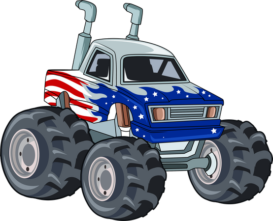 Monstertruck Auto  Illustration