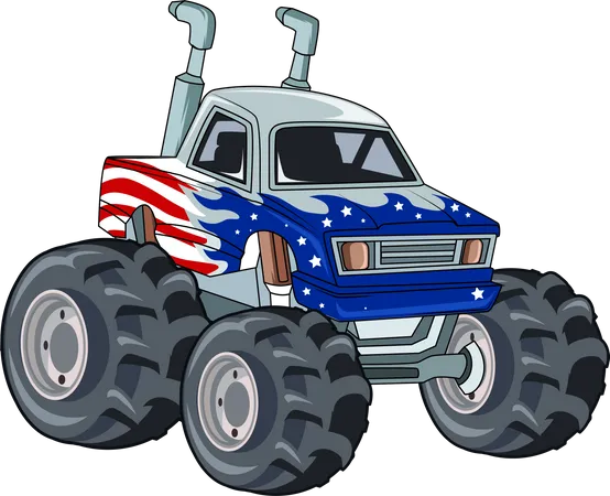 Monstertruck Auto  Illustration