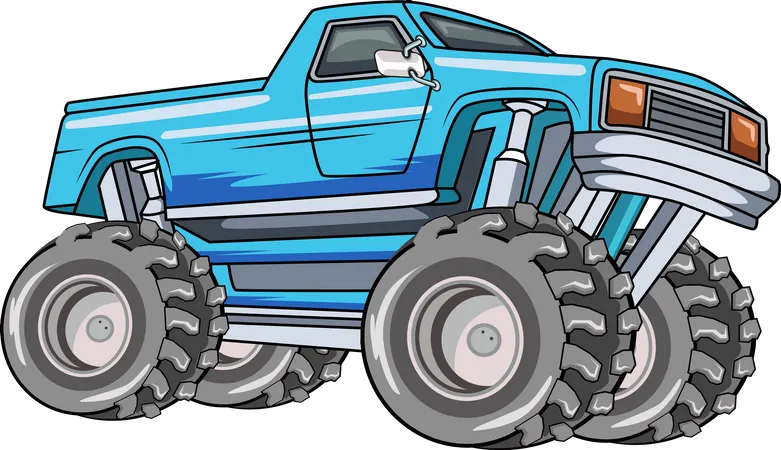 Monster Truck Bigfoot Vector Illustration Illustration