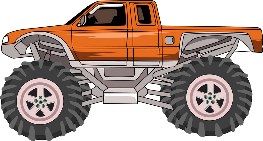 Monster truck car  Illustration