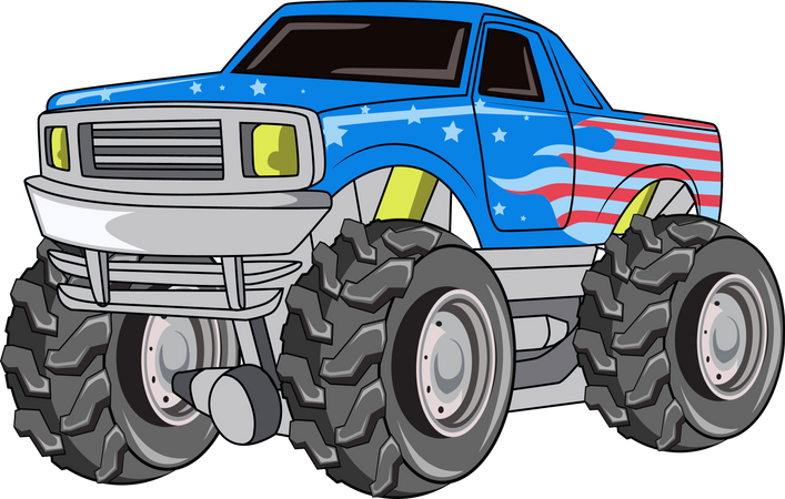 Monster truck car  Illustration