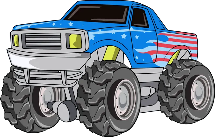 Monster truck car  Illustration