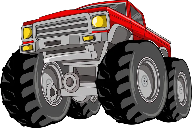 Monster truck car  Illustration