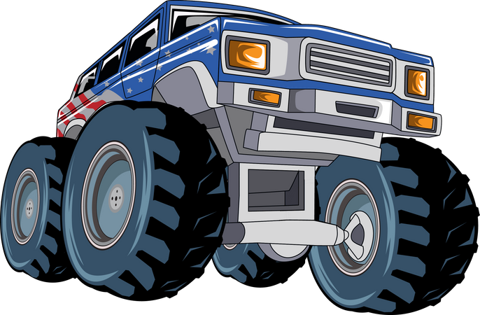 Monster truck car  Illustration