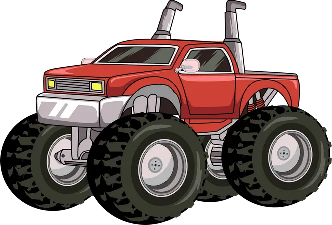 Monster truck car  Illustration