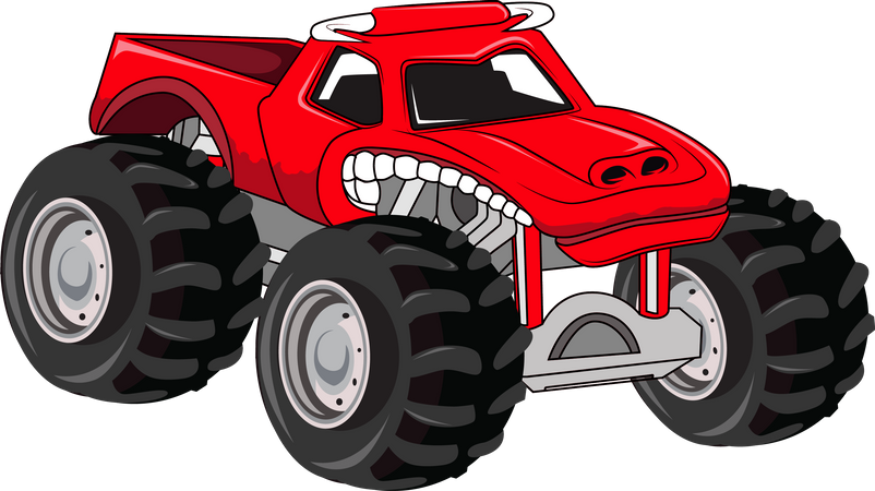 Monster truck car  Illustration