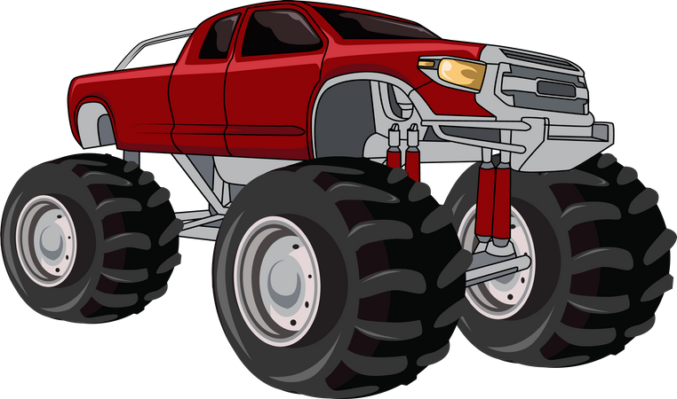 Monster truck car  Illustration