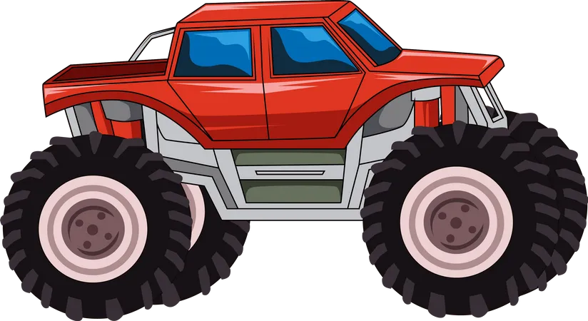 Monster truck car  Illustration