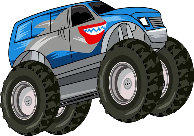 Monster truck car  Illustration