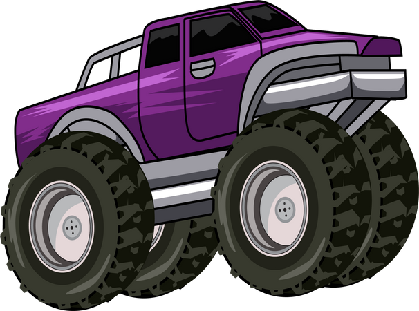 Monster truck car  Illustration