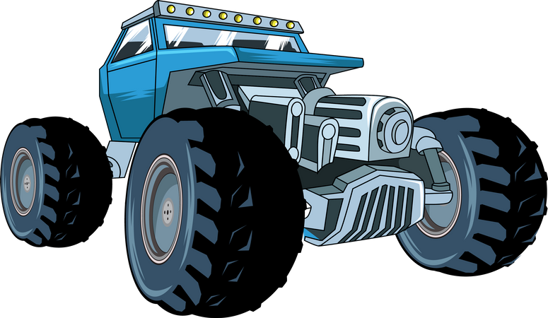 Monster truck car  Illustration