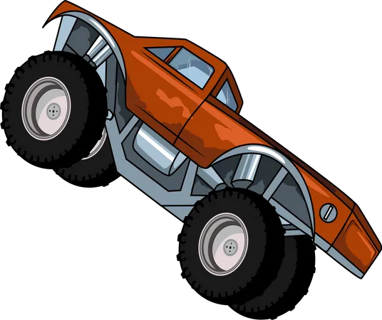 Monster truck car  Illustration