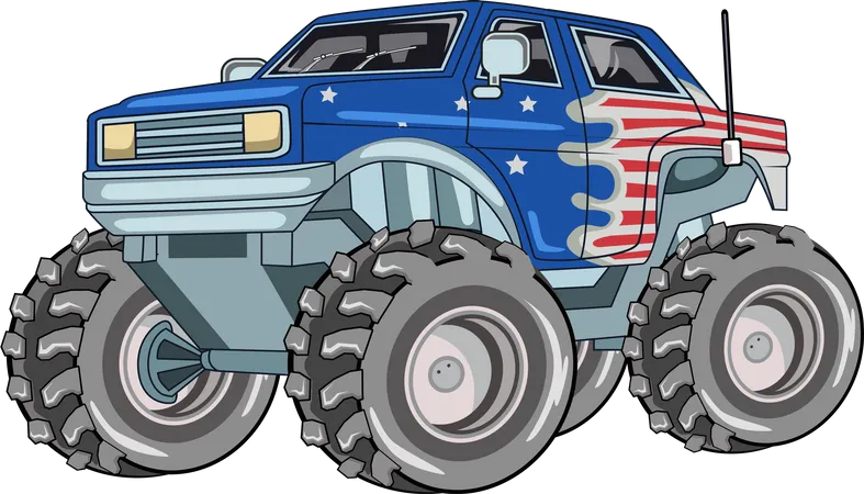 Monster truck car  Illustration