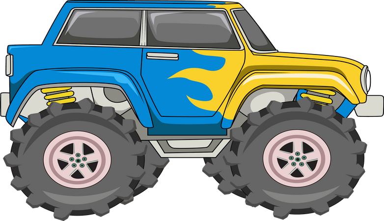 Monster truck car  Illustration