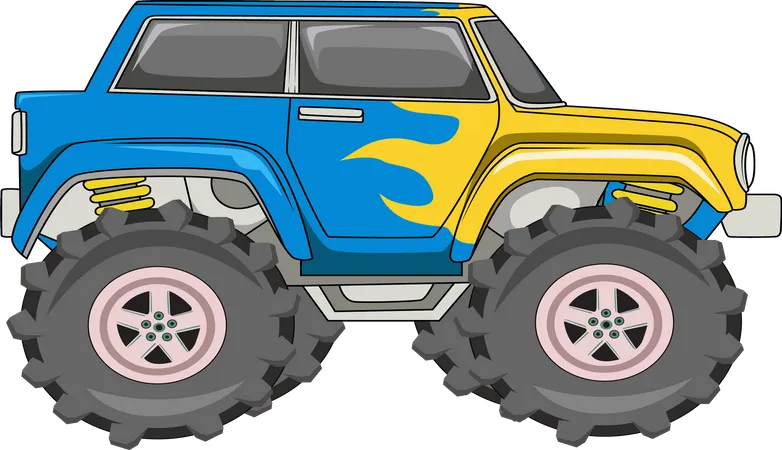 Monster truck car  Illustration